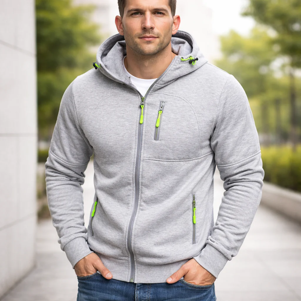 Sweat-shirt à fermeture | Sportswear décontracté | Coupe confortable - Image 3