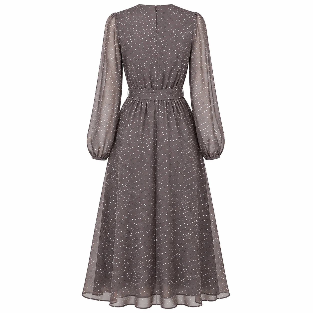 Robe Midi | Pois Femme | Style Élégant et Fluide - Image 8