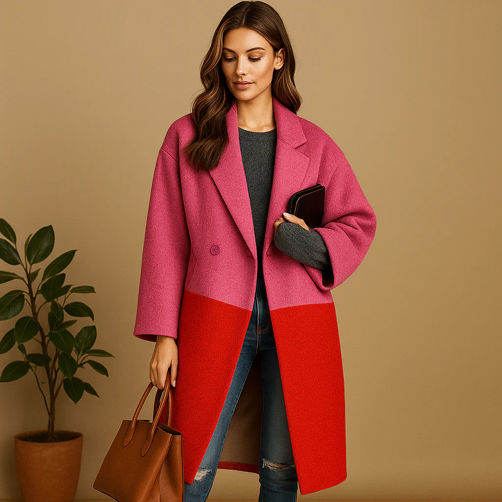 Milla – Manteau long à carreaux chic et élégant - Image 2