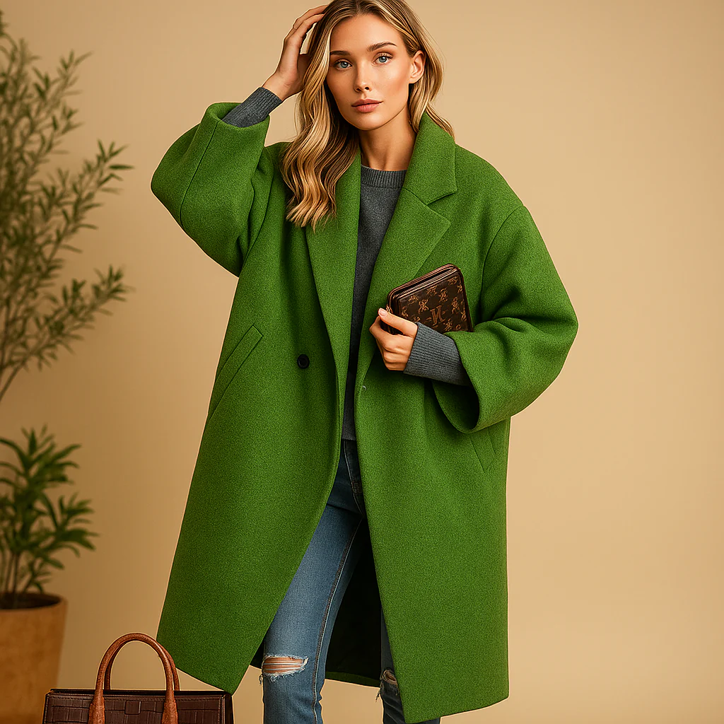 Milla – Manteau long à carreaux chic et élégant - Image 3