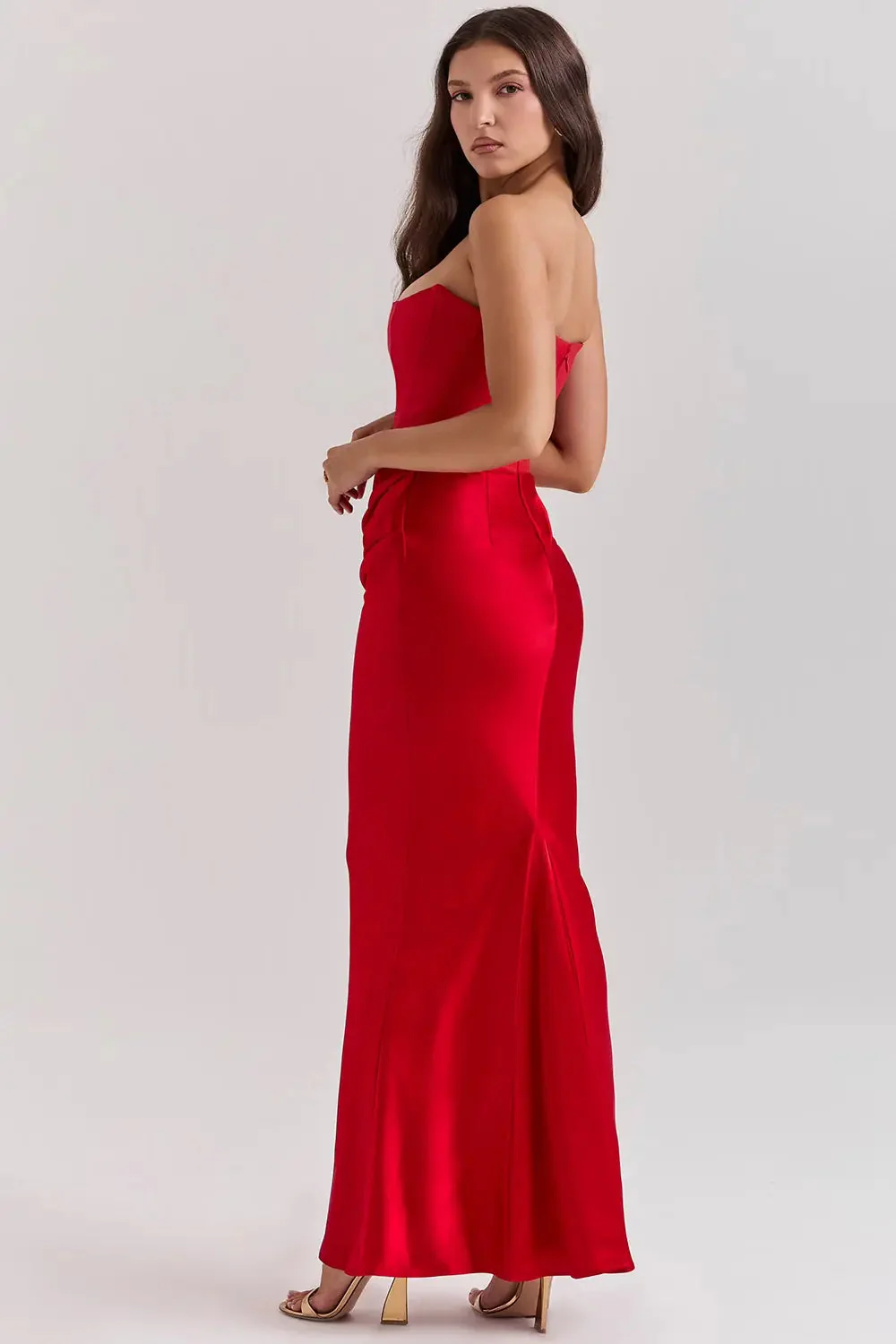 Moni - Robe de soirée maxi - Dentelle intemporelle - Sans bretelles - Image 12