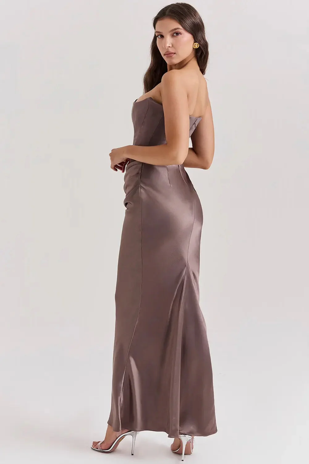 Moni - Robe de soirée maxi - Dentelle intemporelle - Sans bretelles - Image 3