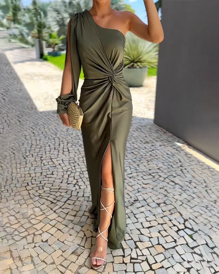 Noa - Robe de soirée élégante - Maxi - Fente - Image 2