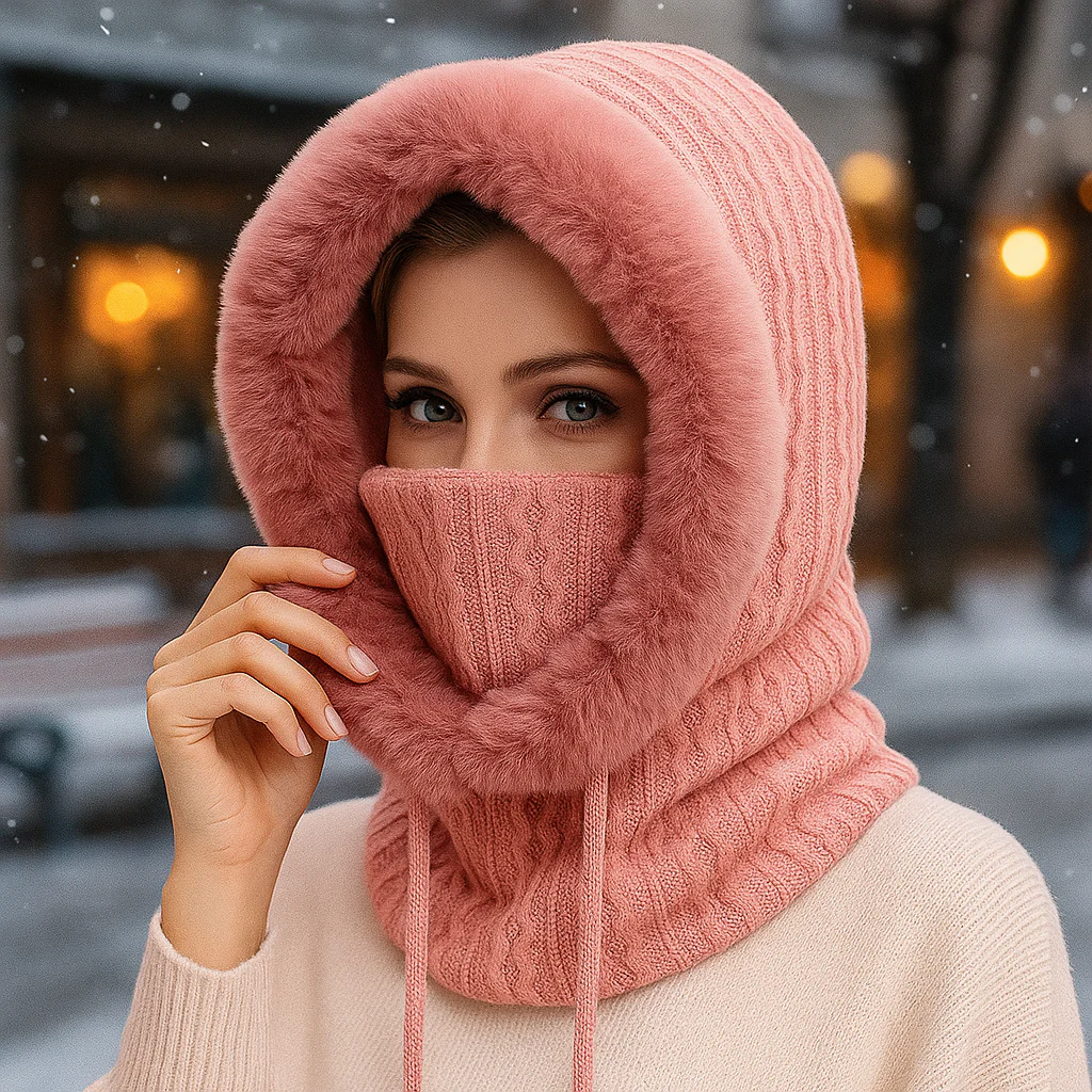 Olivia – Ensemble Hiver Tricoté avec Capuche Doublée - Image 6