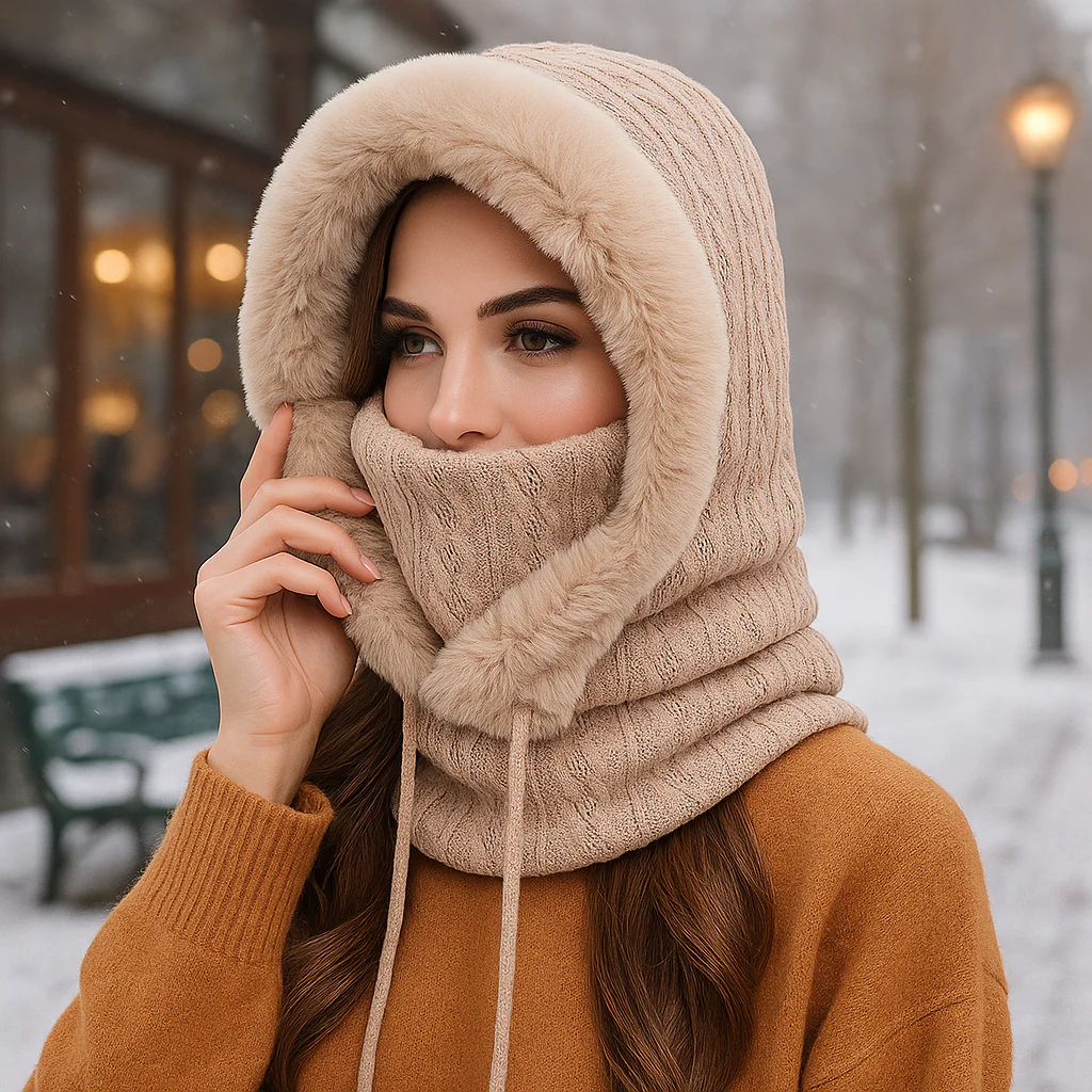 Olivia – Ensemble Hiver Tricoté avec Capuche Doublée - Image 7