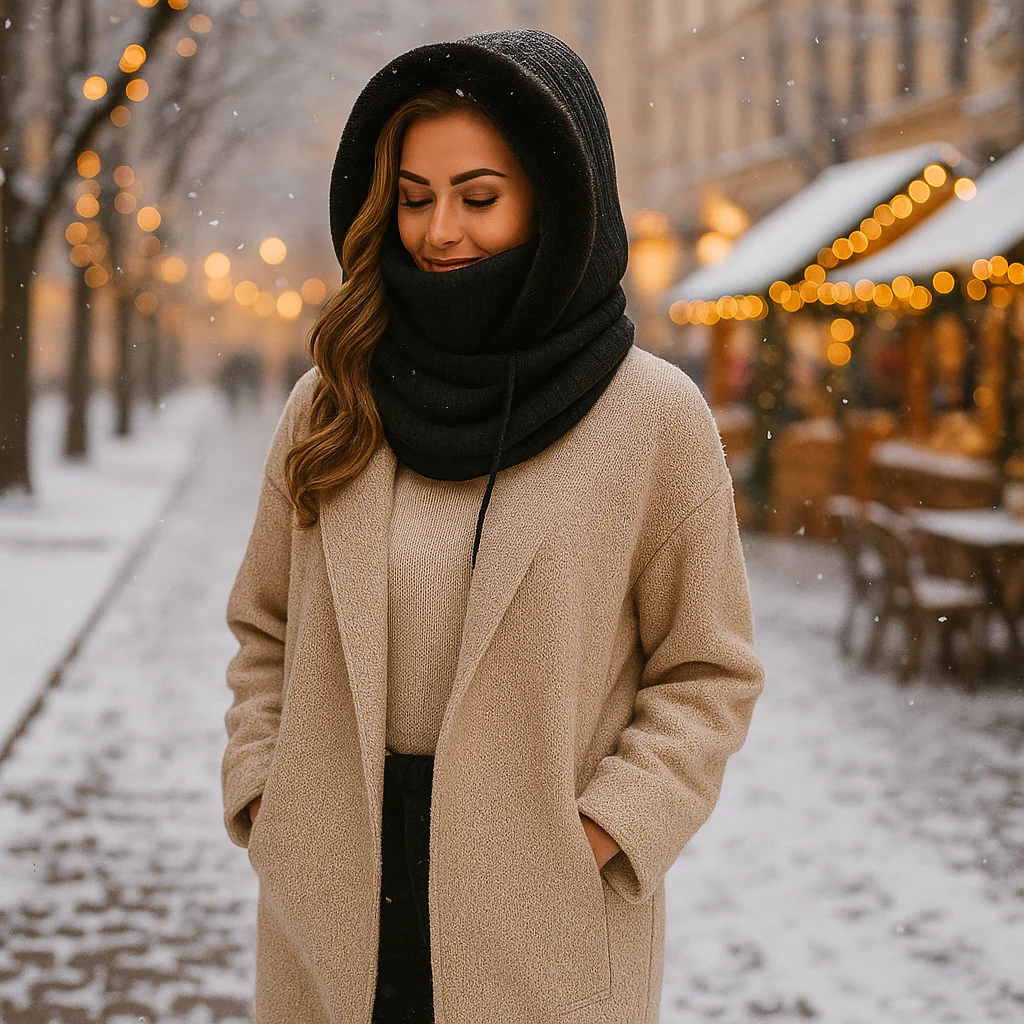 Olivia – Ensemble Hiver Tricoté avec Capuche Doublée - Image 8