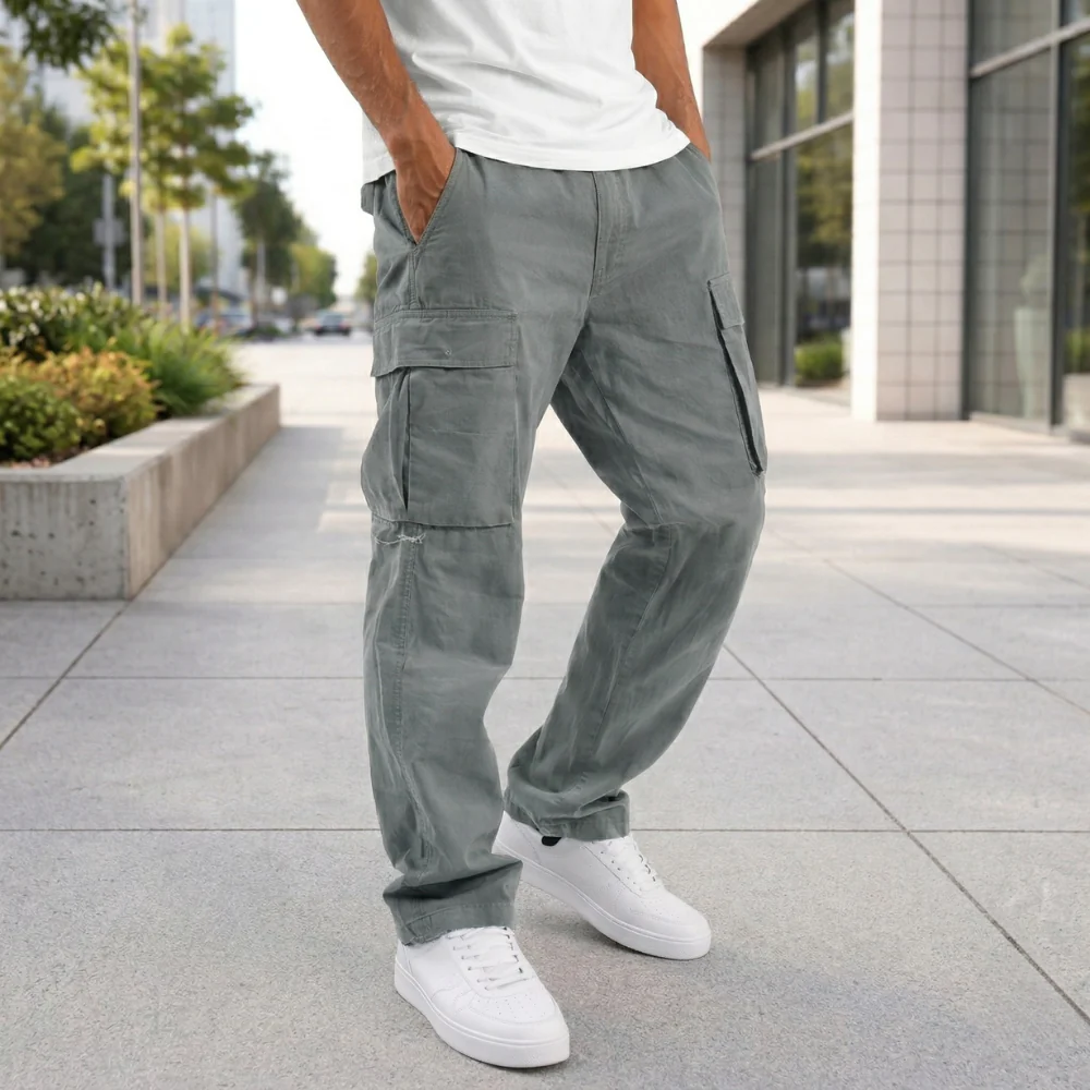 Pantalon Cargo Confortable pour Hommes | Port Quotidien | Coupe Décontractée,... - Image 2