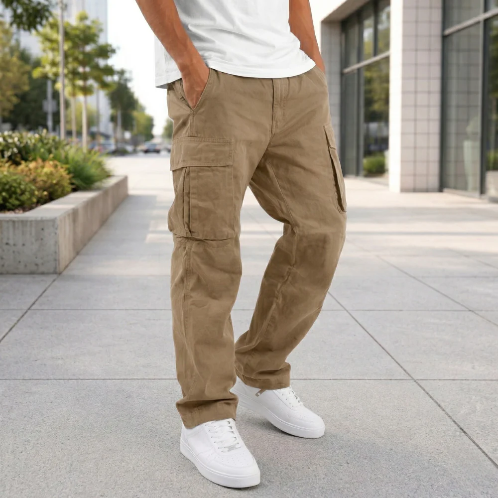 Pantalon Cargo Confortable pour Hommes | Port Quotidien | Coupe Décontractée,... - Image 3