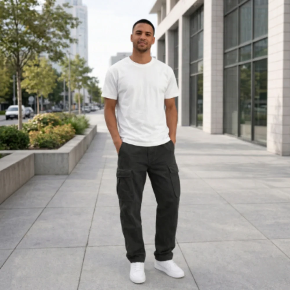 Pantalon Cargo Confortable pour Hommes | Port Quotidien | Coupe Décontractée,... - Image 5