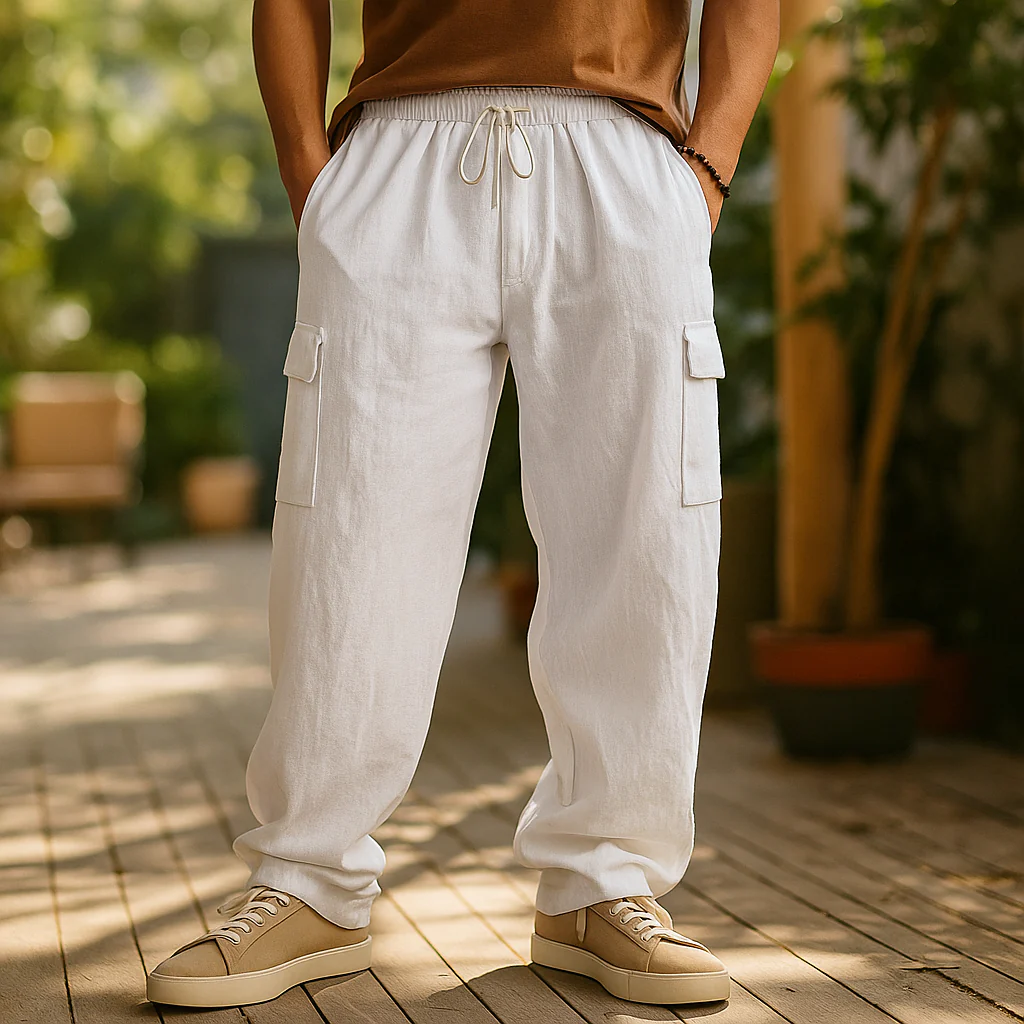 Pantalons cargo pour hommes - Taille élastique - Plusieurs poches - Stilla - Image 5