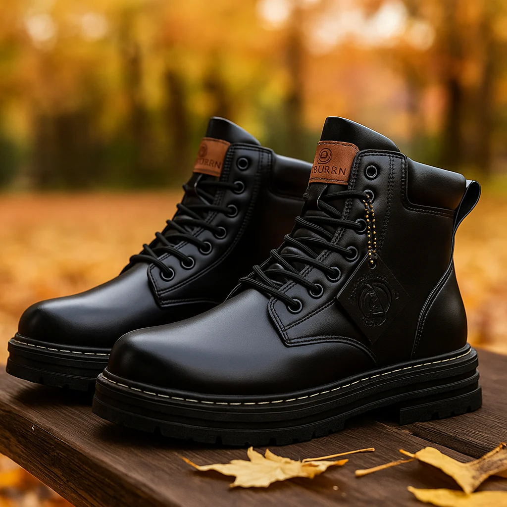 Paul - Bottes à lacets en cuir homme - Image 2