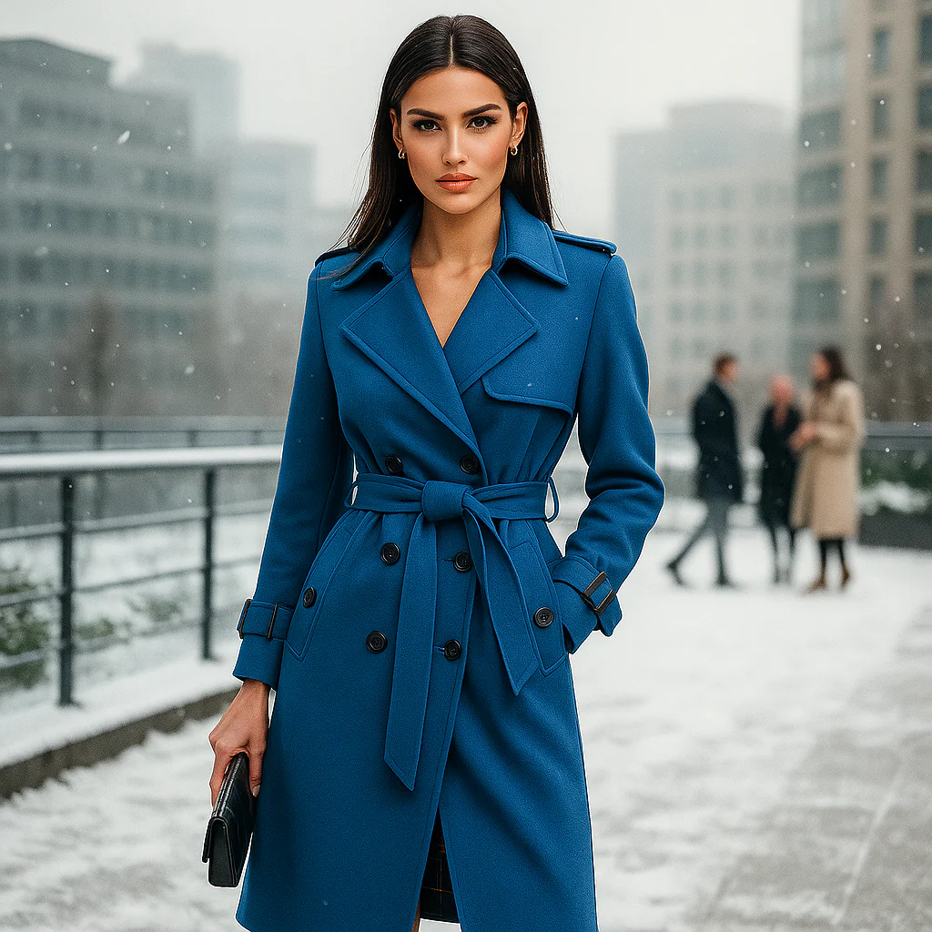 Pavia – Élégant trench-coat long pour femme, coupe intemporelle - Image 4