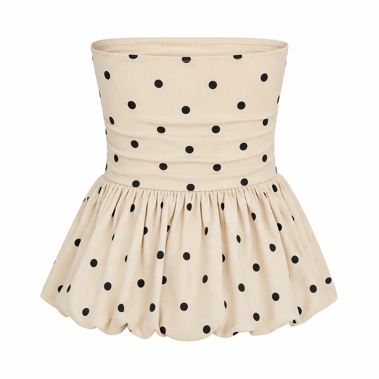 Top Peplum | Femme Épaules Dénudées, Tissu Léger | Abricot - Image 6