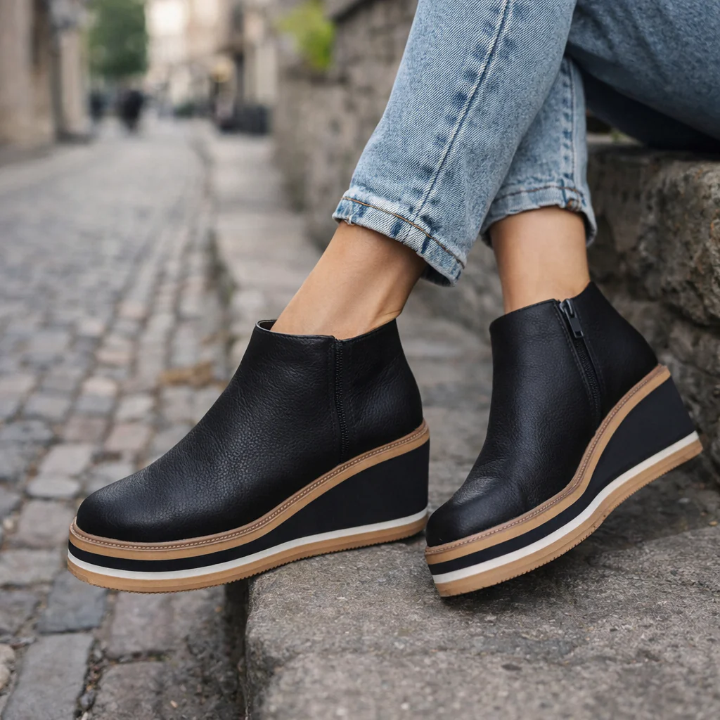 Bottines à Plateforme Compensée pour Femmes | Confort et Soutien Toute la Journée - Image 2