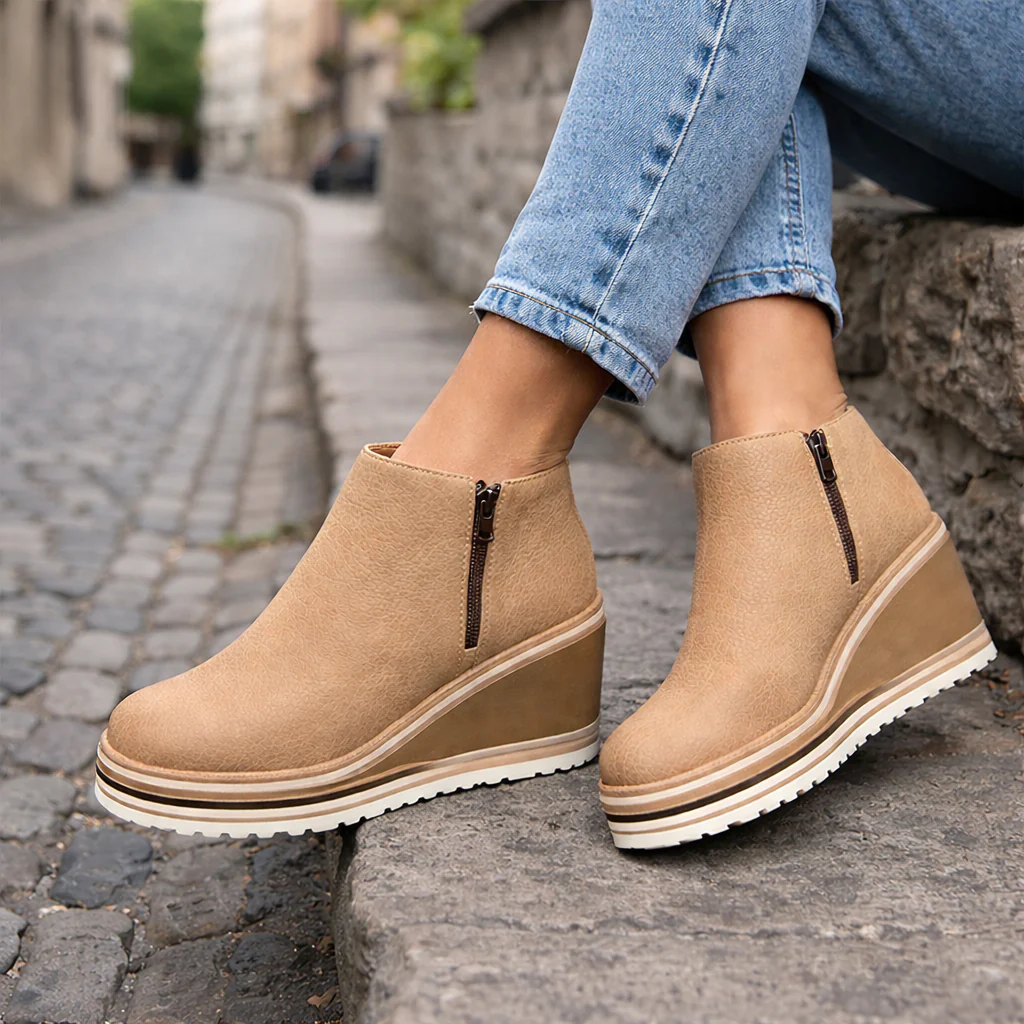 Bottines à Plateforme Compensée pour Femmes | Confort et Soutien Toute la Journée - Image 3