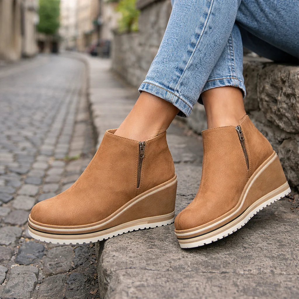 Bottines à Plateforme Compensée pour Femmes | Confort et Soutien Toute la Journée - Image 4