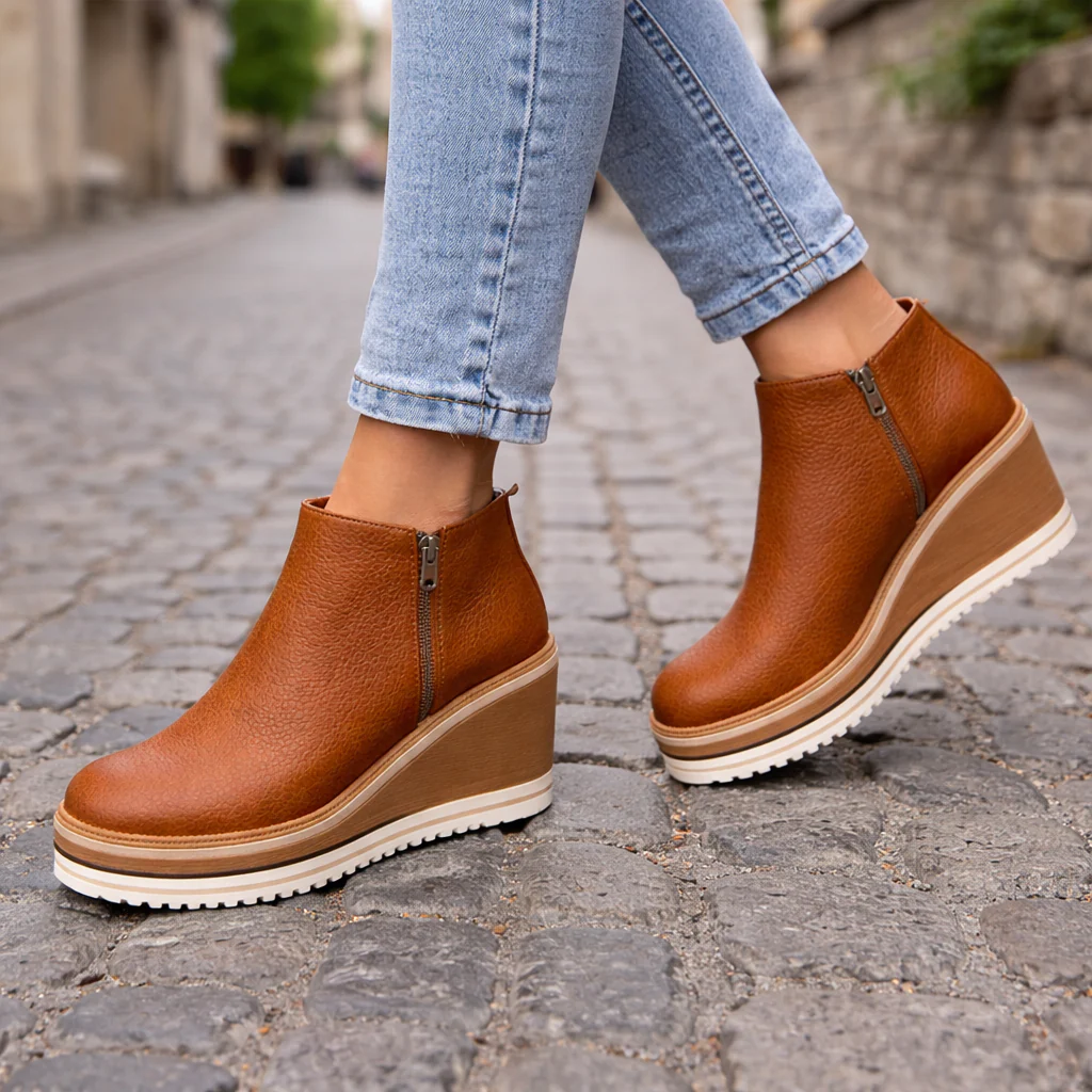 Bottines à Plateforme Compensée pour Femmes | Confort et Soutien Toute la Journée - Image 6