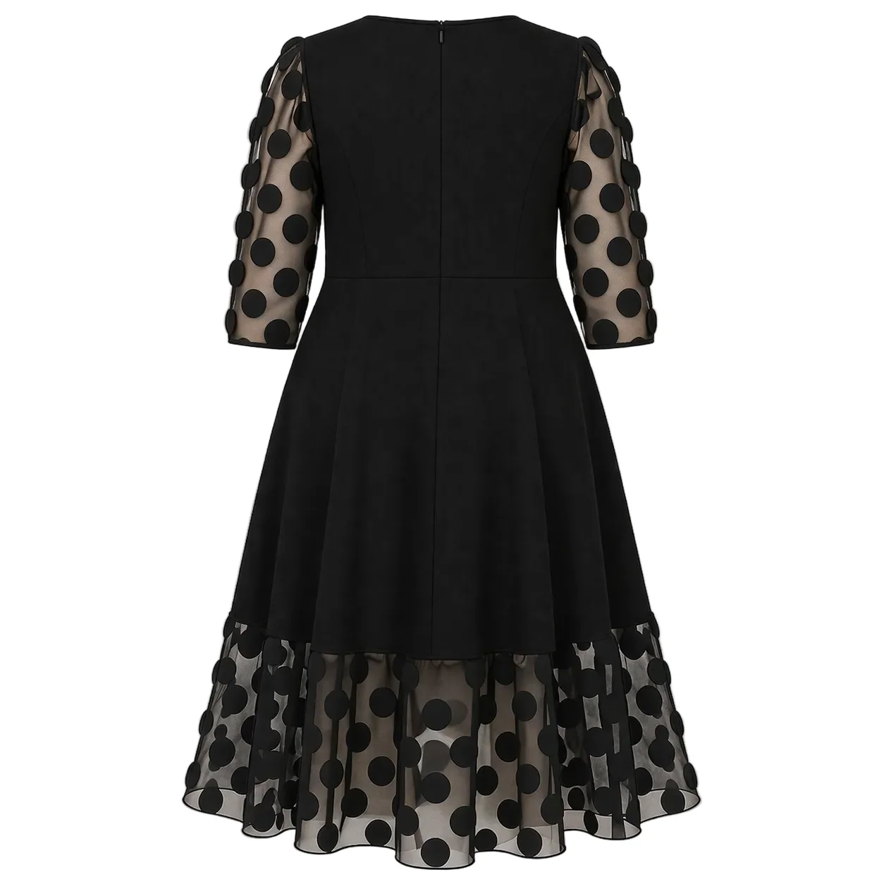 Robe Grande Taille | Robe à Pois Femme, Coupe Évasée | Style Casual Moderne - Image 6