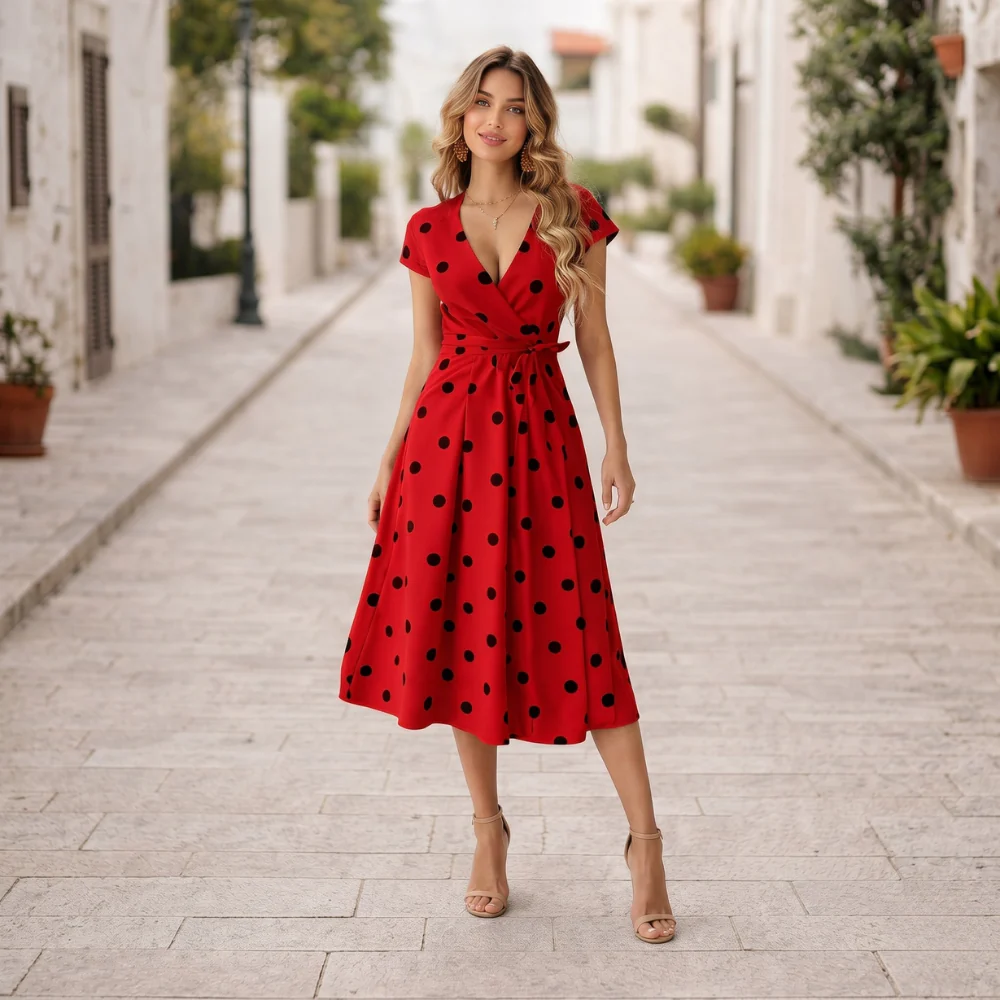 Robe à Pois | Style Élégant et Joyeux | Mode d'Été