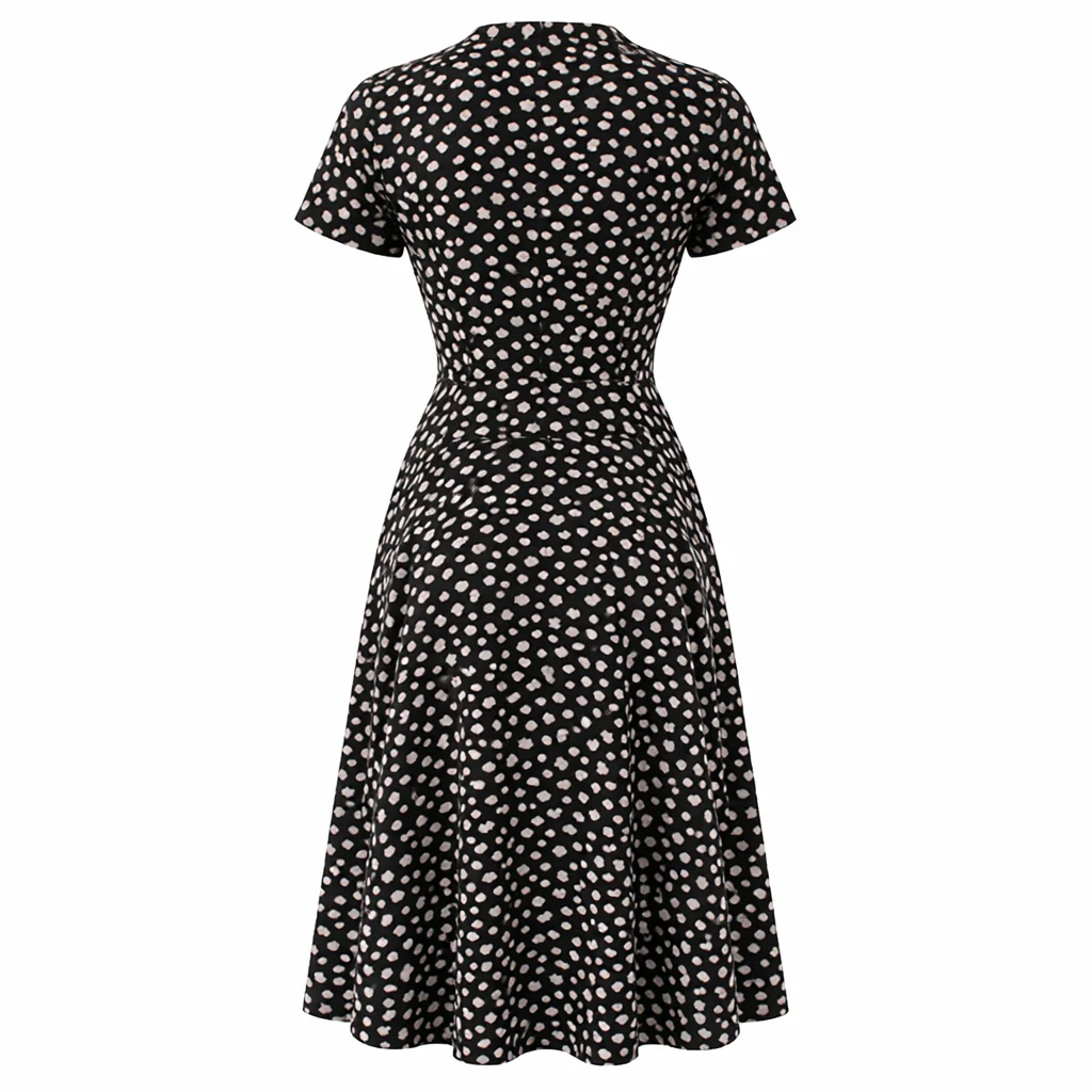 Robe à Pois | Style Midi, Manches Courtes | Tendance - Image 7