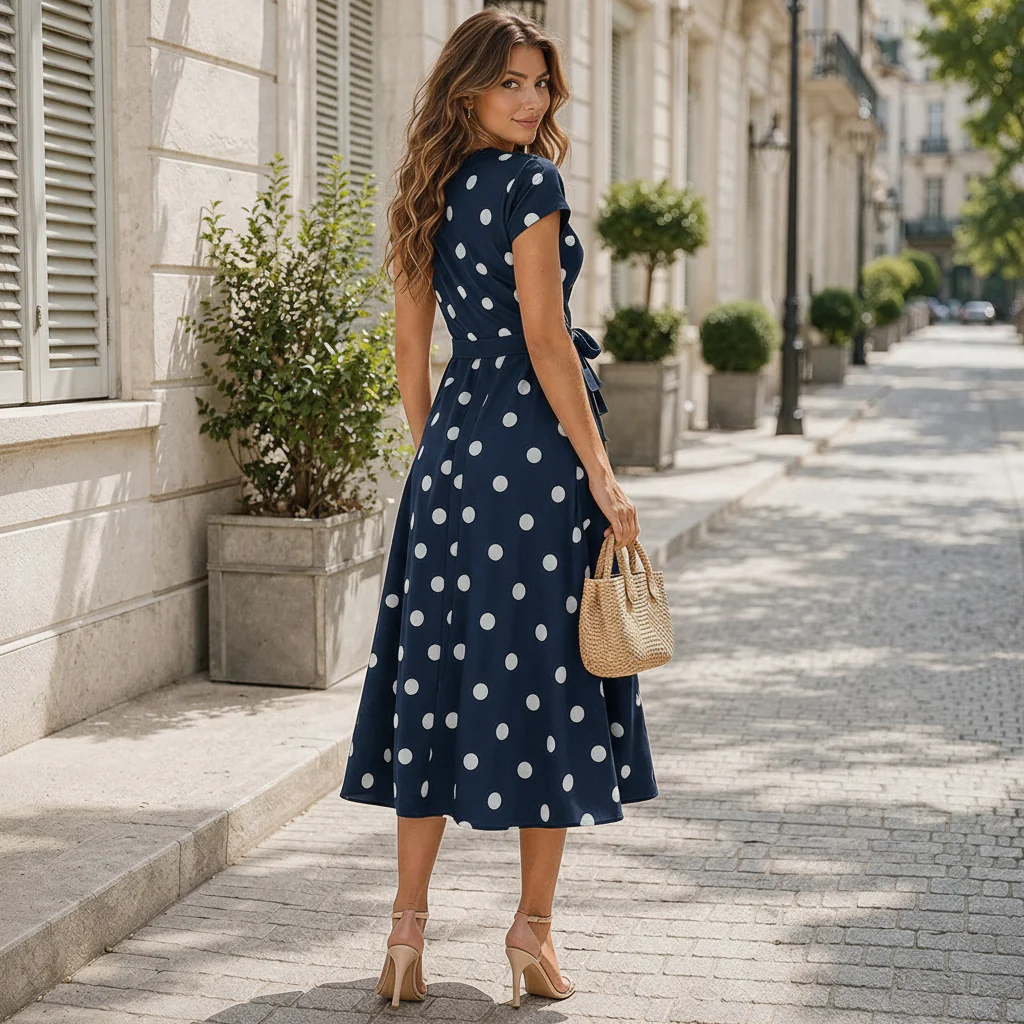 Robe à Pois | Robe d'Été Polyvalente | Design Chic - Image 6