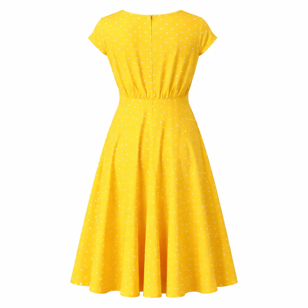 Robe à Pois | Robe d'Été Vintage pour Femme | Légère - Image 7