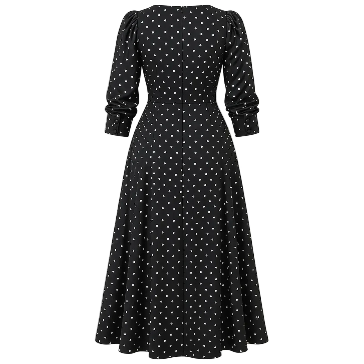 Robe à Pois | Élégante et Classique pour Femmes | Coupe Fluide - Image 6
