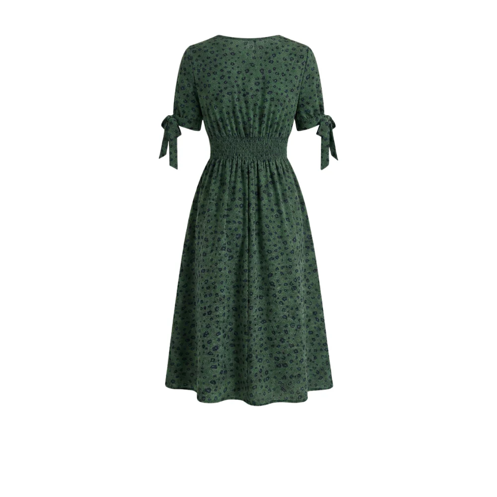 Robe à Pois | Femme, Manches Courtes | Style Vintage - Image 6