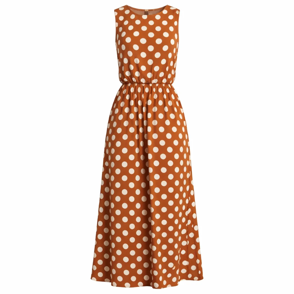 Robe Maxi à Pois | Inspiration Vintage | Coupe Flatteuse - Image 7