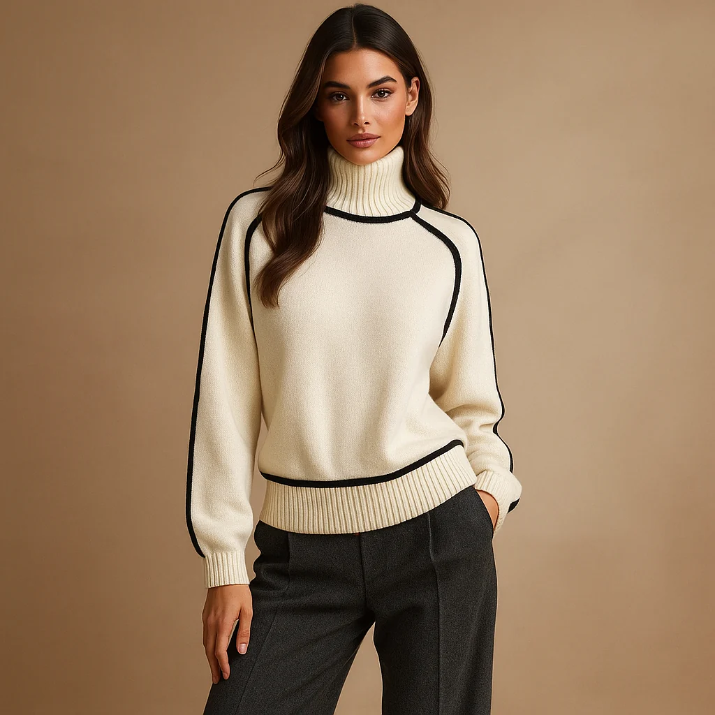Pull à col montant - Confortable - Chaud - Design élégant - Image 4