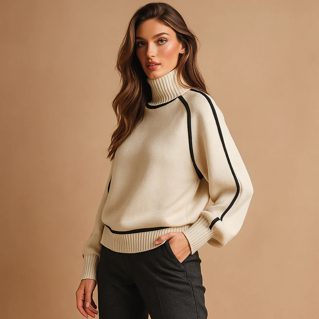 Pull à col montant - Confortable - Chaud - Design élégant - Image 6