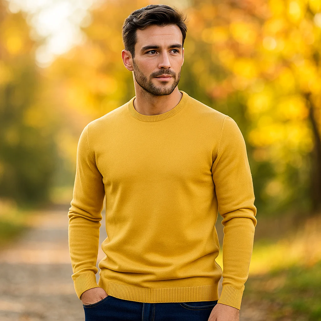 Pull Col Rond pour Homme – Doux & Chaud – Pull en Tricot à Manches Longues - Image 3