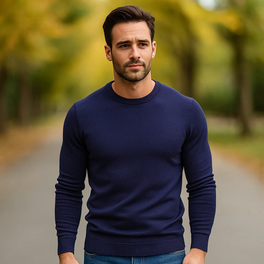 Pull Col Rond pour Homme – Doux & Chaud – Pull en Tricot à Manches Longues - Image 5