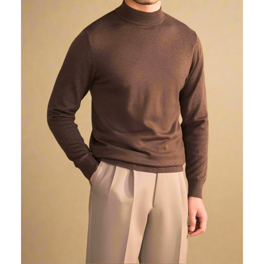 Pull col roulé homme - laine - classique élégant - Image 5