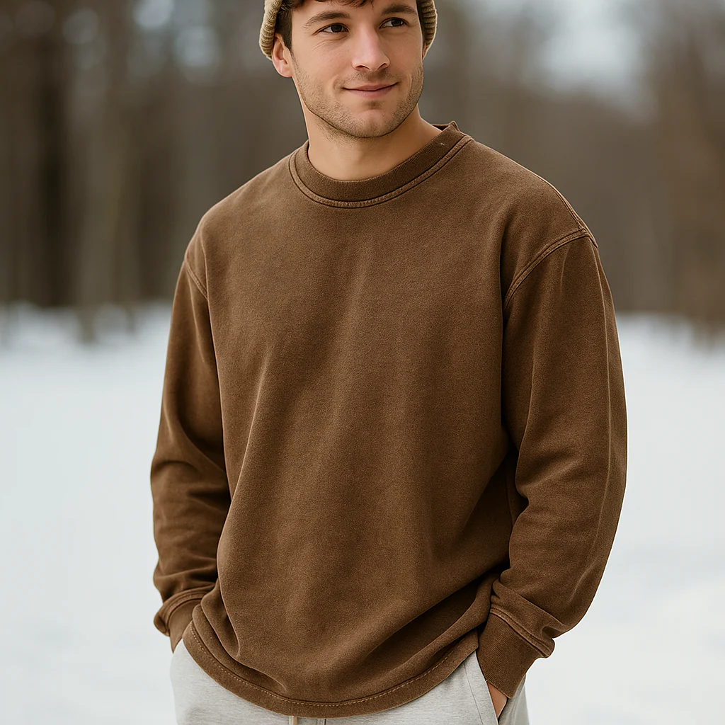 Pull Crewneck Homme – Coton Doux – Coupe Légère – Manches Longues - Image 6
