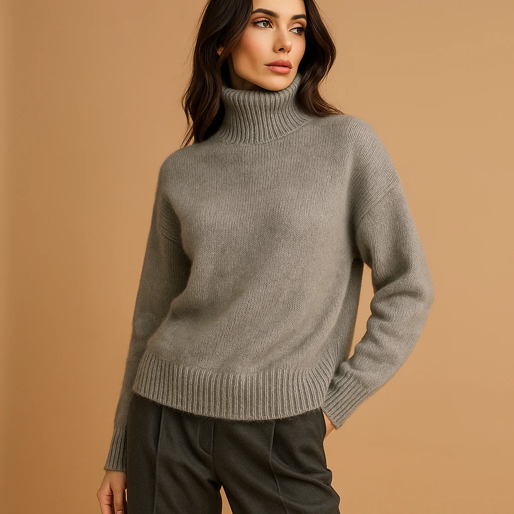 Pull Élégant - Col Montant - Confortable - Stylé - Intemporel - Image 2