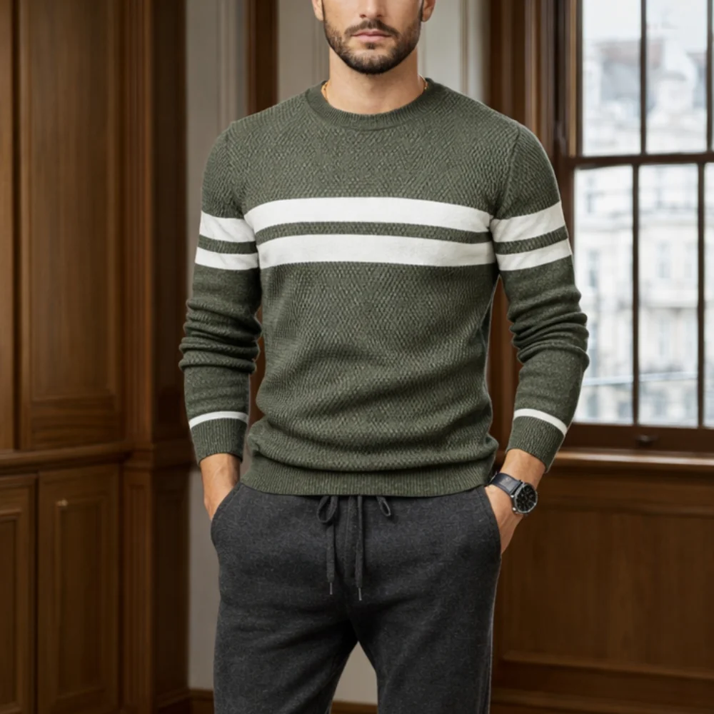 Pull en maille élégant pour homme | Style décontracté | Doux, confortable, polyvalent - Image 4