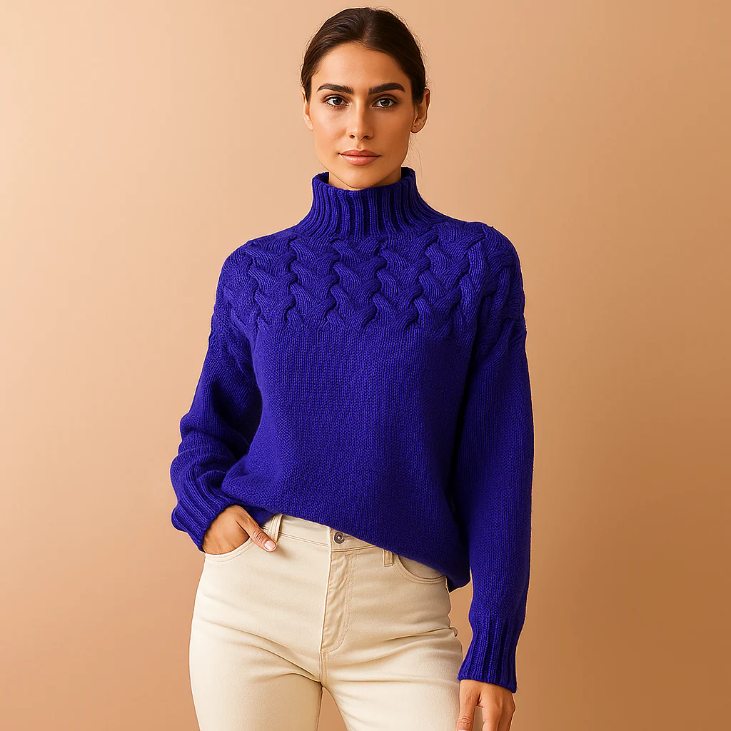 Pull en Tricot - Col Haut - Doux & Chaud - Confort Luo - Image 5