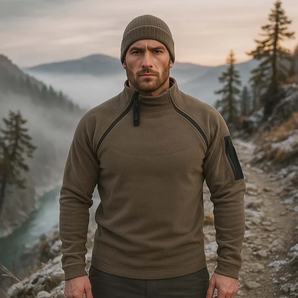 Pull Fleece Homme - Coupe-vent Tactique - Léger Chaud - Image 6
