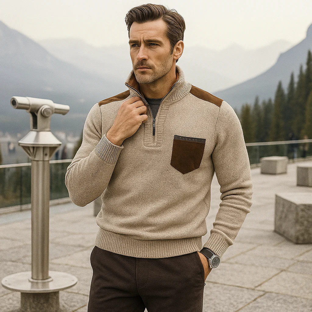 Pull homme laine mérinos - coupe classique - haute qualité - Image 7