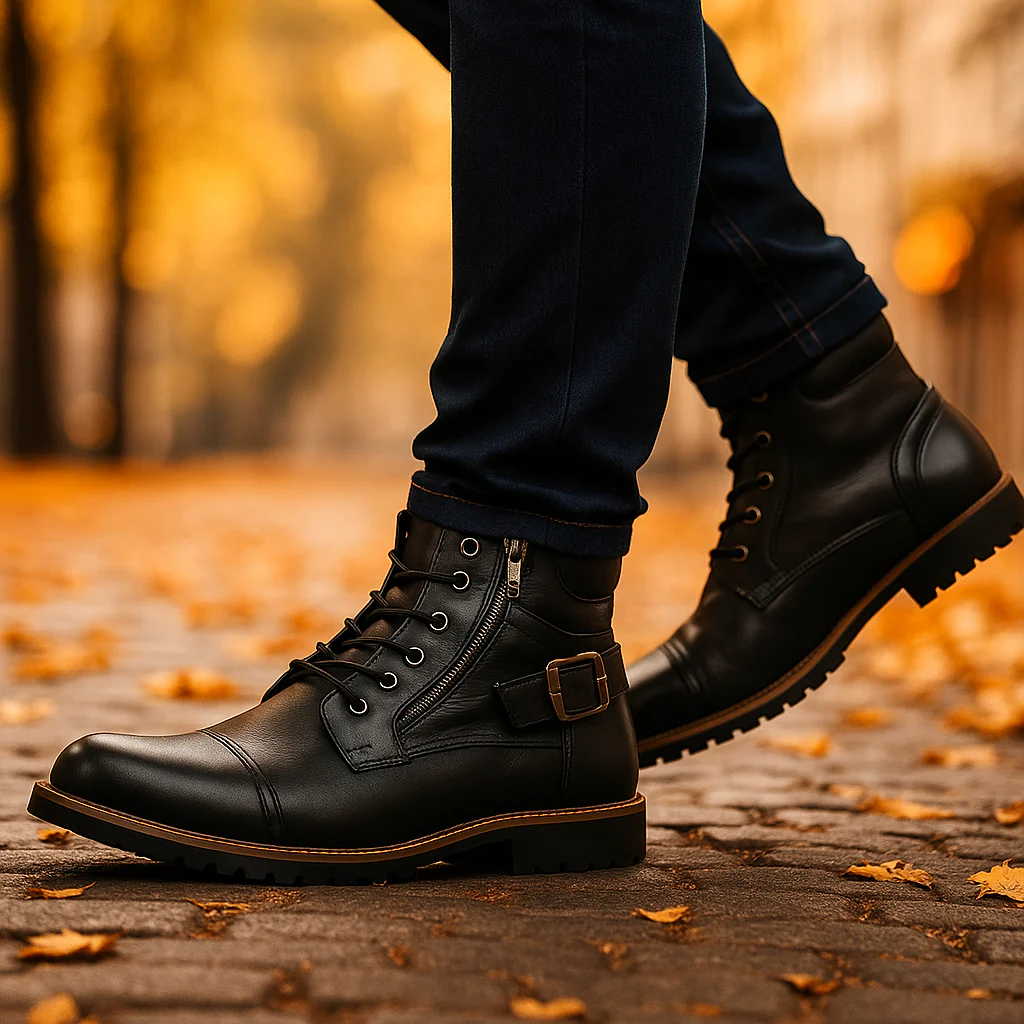 Rhion - Bottes Moto Homme Cuir Antidérapantes - Image 5