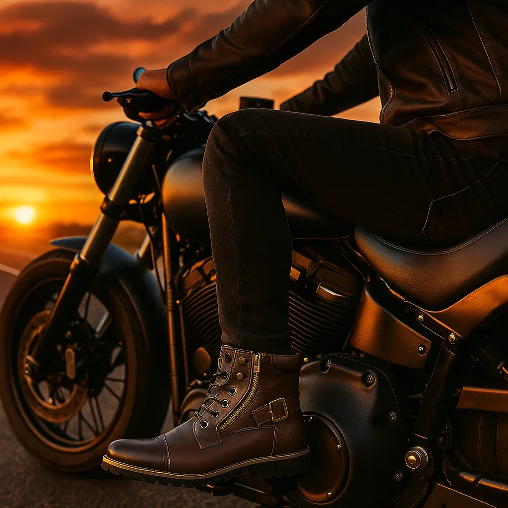 Rhion - Bottes Moto Homme Cuir Antidérapantes - Image 6
