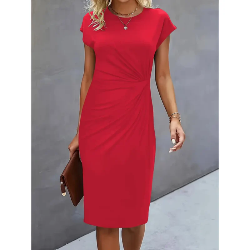 Robe cocktail midi - courte - élégante - femme - Image 2