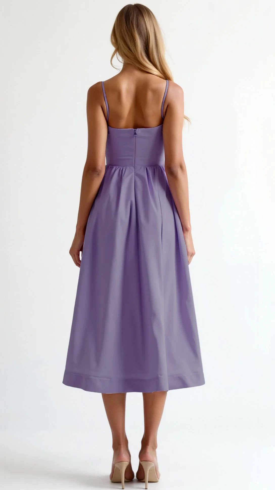 Robe de soirée à bretelles - Midi légère d'été - Femme - Image 11