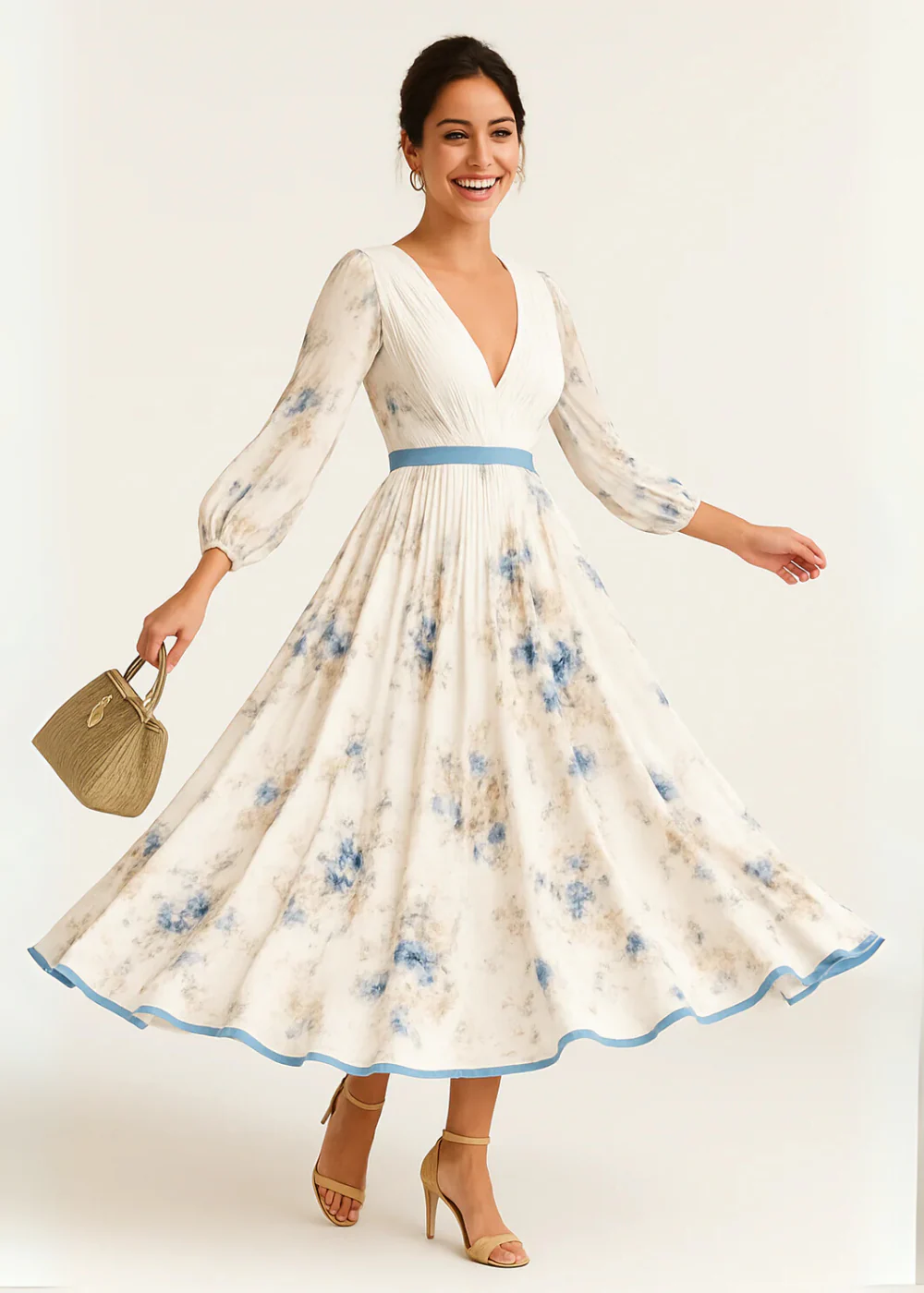 Robe de soirée boho maxi - motif floral - élégante - Image 2
