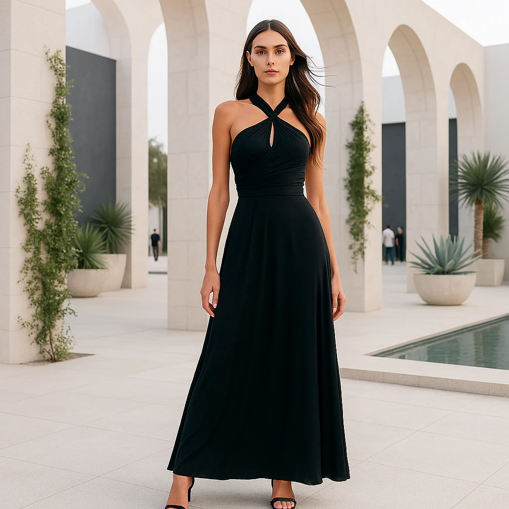 Robe de soirée convertible - élégante - femme - longue - transformable - Image 7