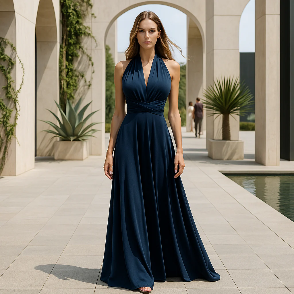 Robe de soirée convertible - élégante - femme - longue - transformable - Image 8