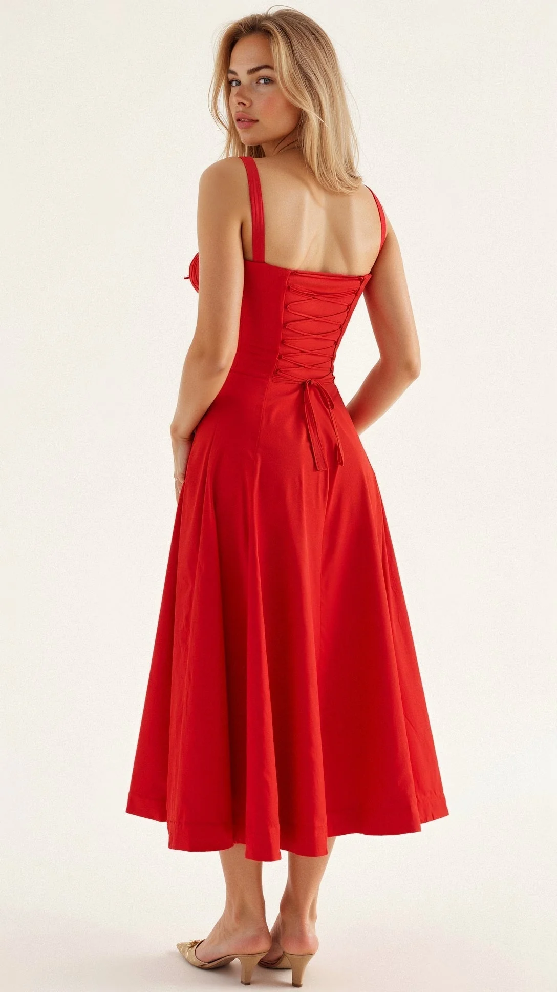 Robe de soirée femme - midi fleurie - légère élégante - Image 13
