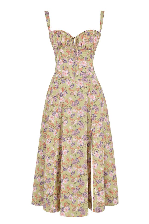 Robe de soirée femme - midi fleurie - légère élégante - Image 3