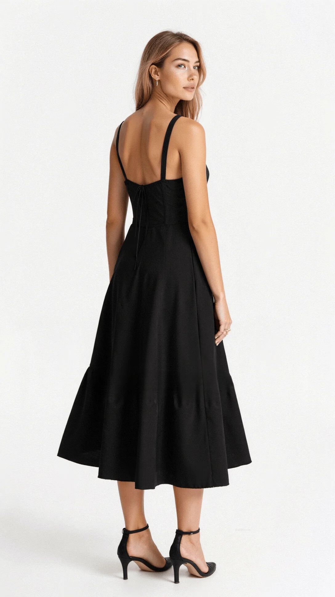 Robe de soirée femme - midi fleurie - légère élégante - Image 5